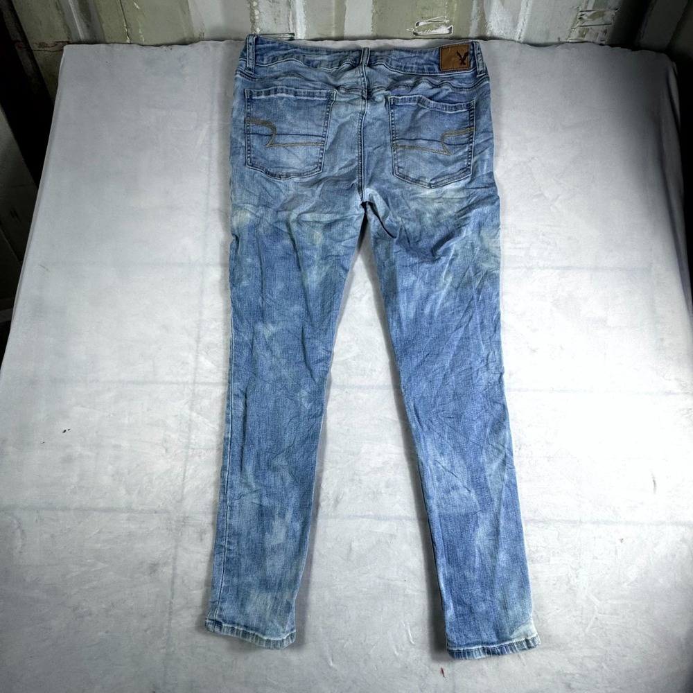 American Eagle Outfitters Jeans Womens 14 Blue Denim Stretch Super Low Rise